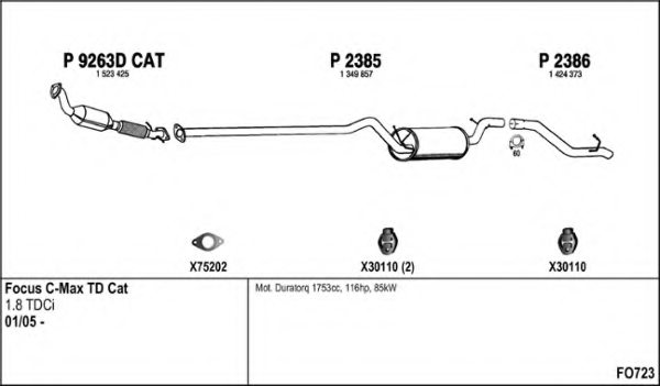 FENNO FO723 Exhaust System